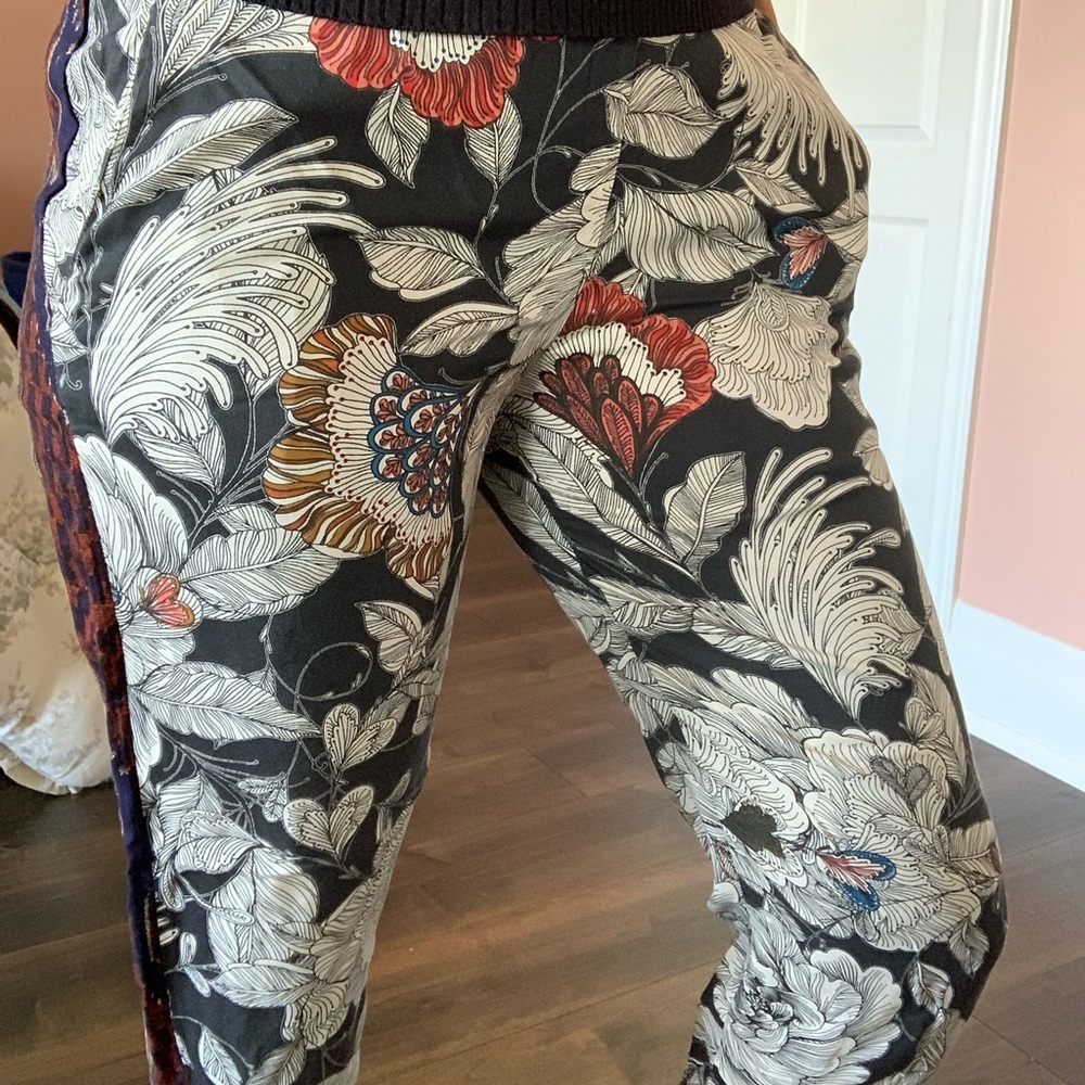 French connection, fun print pants.